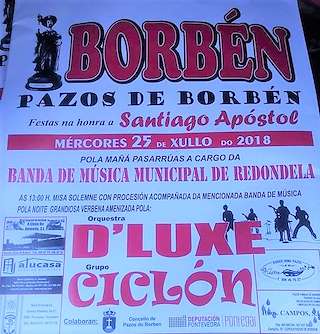 Fechas, información, programa, cartel, imágenes, mapa y ubicación de Santiago Apóstol   en  Pazos de Borbén