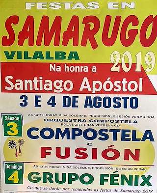 Fechas, información, programa, cartel, imágenes, mapa y ubicación de Santiago Apóstolo de Samarugo   en  Vilalba