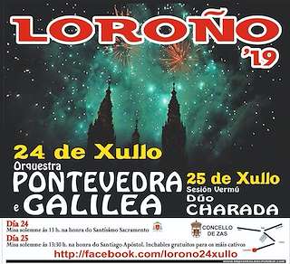 Fechas, información, programa, cartel, imágenes, mapa y ubicación de Santiago Apóstolo y Santísimo Sacramento de Loroño  en  Zas