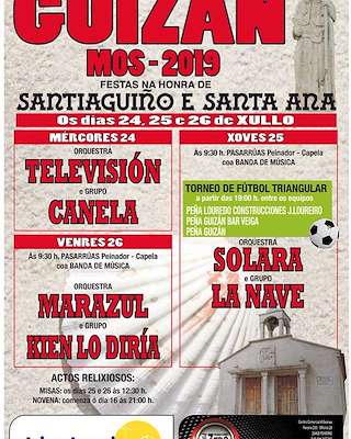 Fechas, información, programa, cartel, imágenes, mapa y ubicación de Santiaguiño e Santa Ana de Guizán (2024)  en  Mos