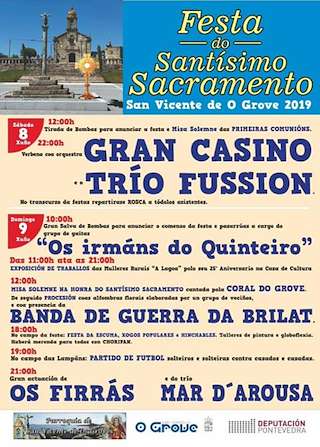 Fechas, información, programa, cartel, imágenes, mapa y ubicación de Santísimo Sacramento de San Vicente  en  O Grove