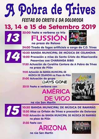 Fechas, información, programa, cartel, imágenes, mapa y ubicación de Santo Cristo da Misericordia e A Dolorosa  en  A Pobra de Trives