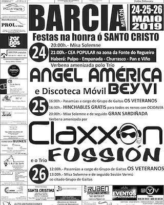 Fechas, información, programa, cartel, imágenes, mapa y ubicación de Santo Cristo de Barcia  en  Melón