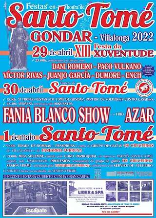 Fechas, información, programa, cartel, imágenes, mapa y ubicación de Santo Tomé de Gondar  en  Sanxenxo