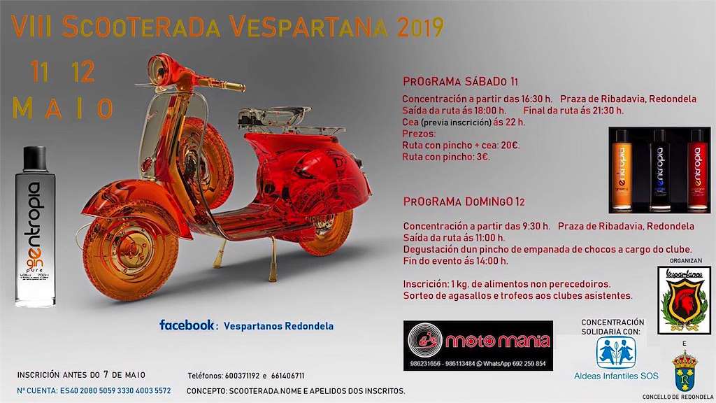 X Scooterada Vespartana en Redondela