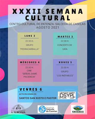 Fechas, información, programa, cartel, imágenes, mapa y ubicación de XXXIV Semana Cultural  en  Salceda de Caselas