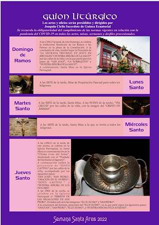 Fechas, información, programa, cartel, imágenes, mapa y ubicación de Semana Santa  en  Ares