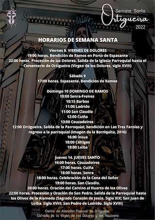 Fechas, información, programa, cartel, imágenes, mapa y ubicación de Semana Santa  en  Ortigueira
