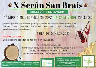 Fechas, información, programa, cartel, imágenes, mapa y ubicación de XII Serán de San Brais  en  Pontevedra