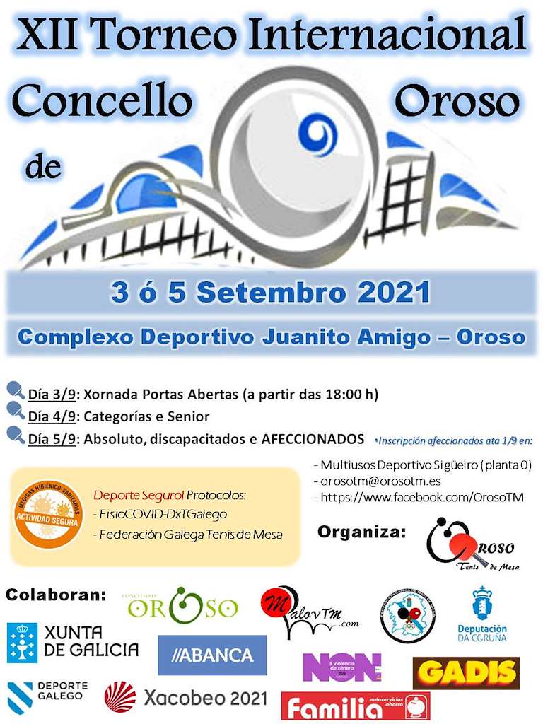 XIV Torneo Internacional Tenis de Mesa en Oroso