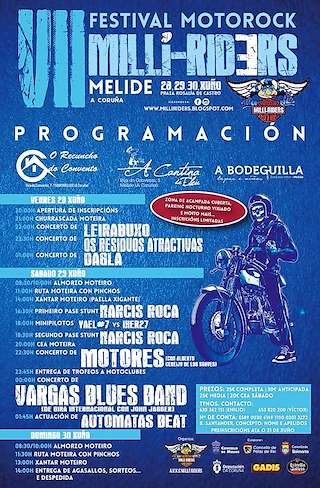 IX Concentración Motera Milli Riders (2024) en Melide