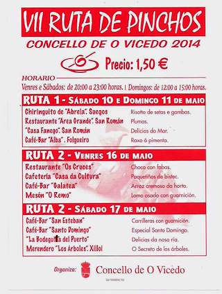 XIV Ruta de Pinchos en O Vicedo