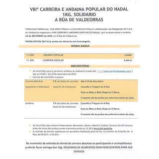 XII Carreira e Andaina Popular do Nadal en A Rúa