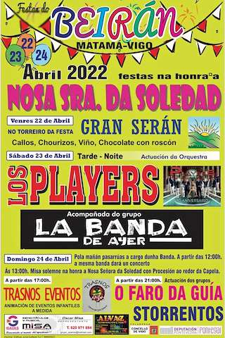 Fechas, información, programa, cartel, imágenes, mapa y ubicación de Virgen de la Soledad de Beirán  en  Vigo