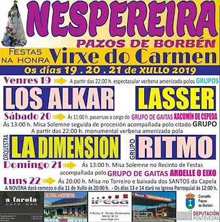 Virxe do Carmen de Nespereira (2024) en Pazos de Borbén