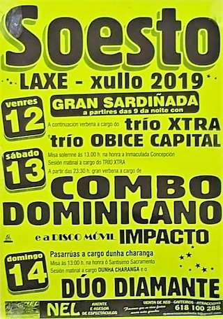 Fechas, información, programa, cartel, imágenes, mapa y ubicación de Virxe da Concepción e Santísimo Sacramento de Soesto (2024)  en  Laxe