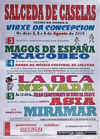 Fechas, información, programa, cartel, imágenes, mapa y ubicación de Virxe da Concepción   en  Salceda de Caselas