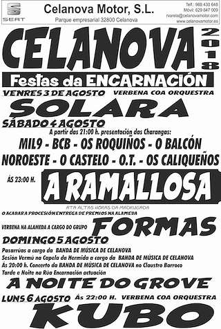 Fechas, información, programa, cartel, imágenes, mapa y ubicación de Virxe da Encarnación - Procesión da Ramallosa  en  Celanova