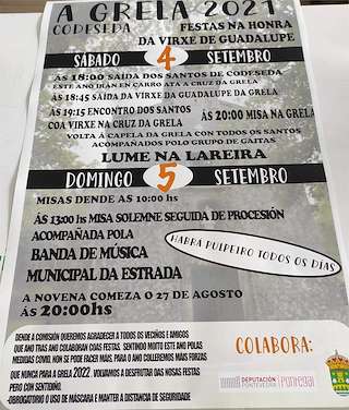 Fechas, información, programa, cartel, imágenes, mapa y ubicación de Virxe da Guadalupe de A Grela  en  A Estrada