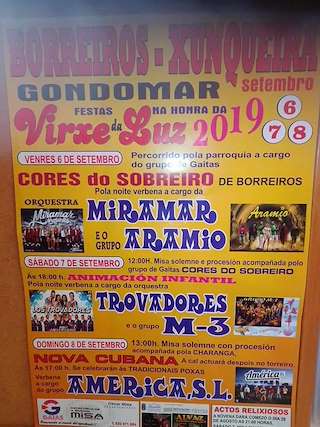 Fechas, información, programa, cartel, imágenes, mapa y ubicación de Virxe da Luz de Borreiros  en  Gondomar