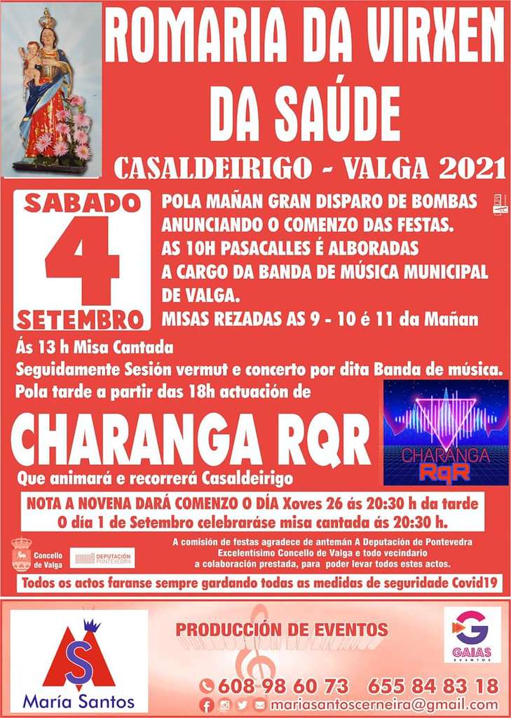 Virxe da Saúde de Casal do Eirixo en Valga