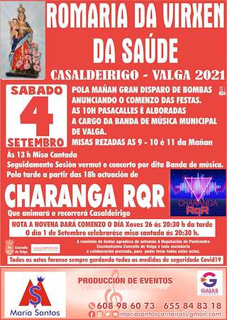 Fechas, información, programa, cartel, imágenes, mapa y ubicación de Virxe da Saúde de Casal do Eirixo  en  Valga