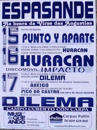 Fechas, información, programa, cartel, imágenes, mapa y ubicación de Virxe das Angustias de Espasande  en  Castroverde