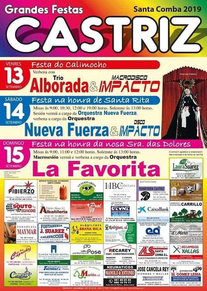 Virxe das Dores de Castriz en Santa Comba