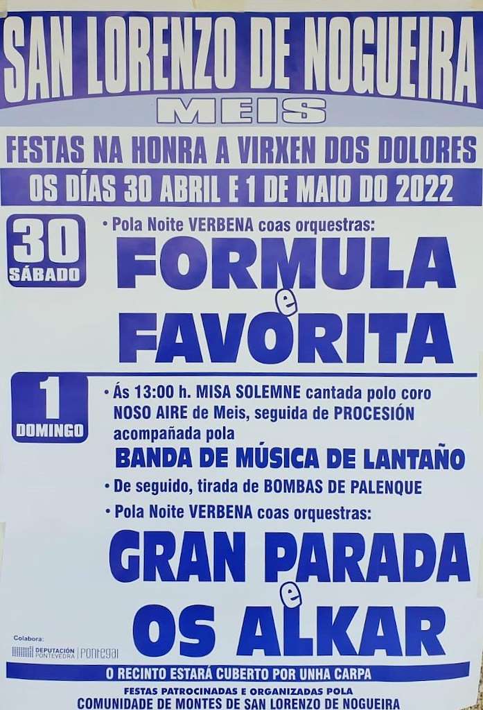 Virxe das Dores de San Lorenzo de Nogueira en Meis