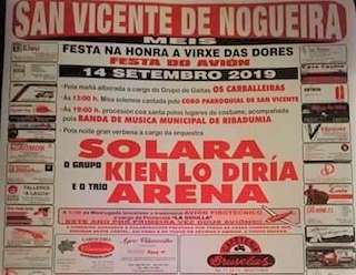 Fechas, información, programa, cartel, imágenes, mapa y ubicación de Virxe das Dores de San Vicente de Nogueira  en  Meis