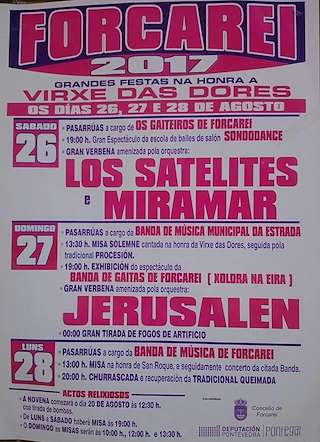Fechas, información, programa, cartel, imágenes, mapa y ubicación de Virxe das Dores  en  Forcarei