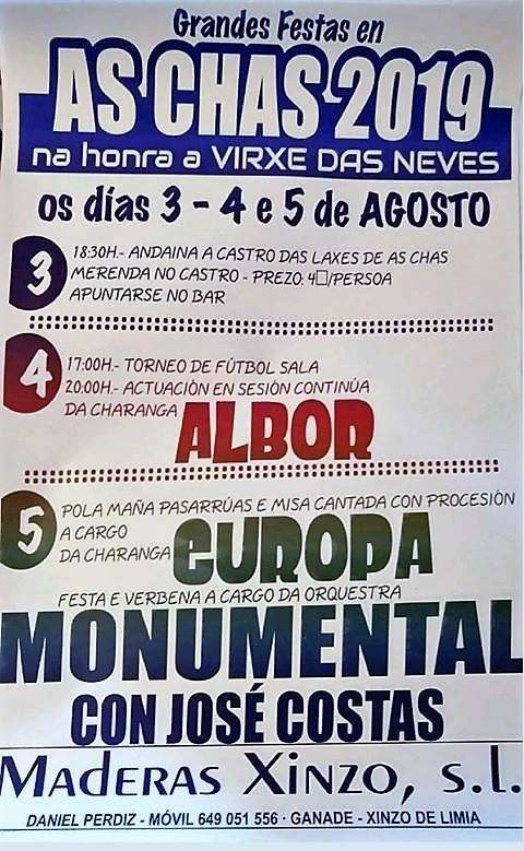Virxe das Neves de As Chás en Oímbra