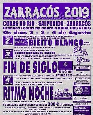 Fechas, información, programa, cartel, imágenes, mapa y ubicación de Virxe das Neves de Zarracós  en  A Merca