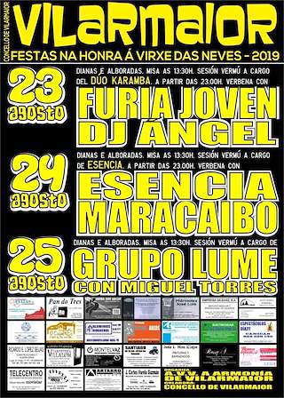 Fechas, información, programa, cartel, imágenes, mapa y ubicación de Virxe das Neves  en  Vilarmaior