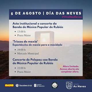 Fechas, información, programa, cartel, imágenes, mapa y ubicación de Virxe das Neves