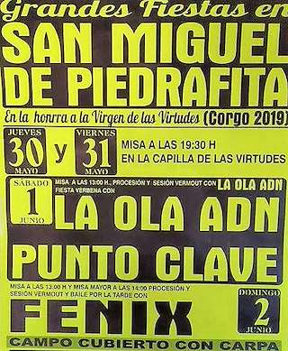 Fechas, información, programa, cartel, imágenes, mapa y ubicación de Virxe das Virtudes de San Miguel de Pedrafita  en  O Corgo