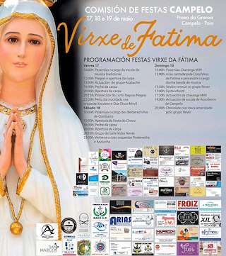 Fechas, información, programa, cartel, imágenes, mapa y ubicación de Virxe de Fátima de Campelo  en  Poio