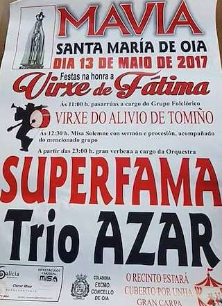 Fechas, información, programa, cartel, imágenes, mapa y ubicación de Virxe de Fátima de Mavia  en  Oia