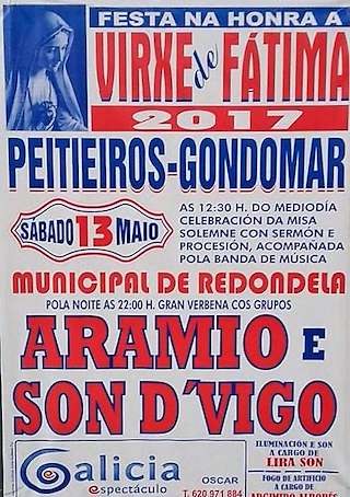 Fechas, información, programa, cartel, imágenes, mapa y ubicación de Virxe de Fátima de Peitieiros   en  Gondomar