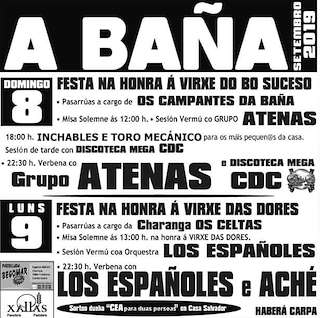 Fechas, información, programa, cartel, imágenes, mapa y ubicación de Virxe do Bo Suceso e as Dores (2024)  en  A Baña