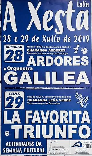 Fechas, información, programa, cartel, imágenes, mapa y ubicación de Virxe do Carme da Xesta  en  Lalín