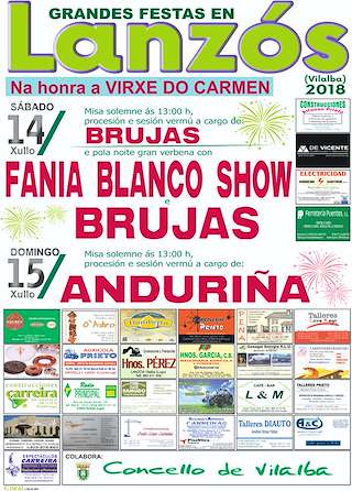 Fechas, información, programa, cartel, imágenes, mapa y ubicación de Virxe do Carme de Lanzós  en  Vilalba