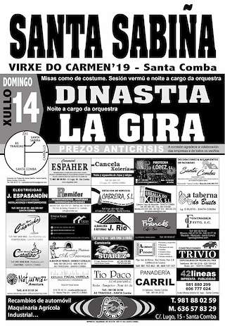 Fechas, información, programa, cartel, imágenes, mapa y ubicación de Virxe do Carme de Santa Sabiña (2024)  en  Santa Comba