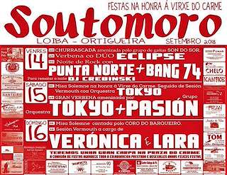 Fechas, información, programa, cartel, imágenes, mapa y ubicación de Virxe do Carme de Soutomoro de Loiba  en  Ortigueira