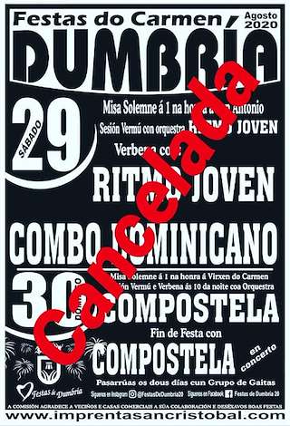 Fechas, información, programa, cartel, imágenes, mapa y ubicación de Virxe do Carme e San Antonio  en  Dumbría