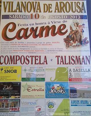 Fechas, información, programa, cartel, imágenes, mapa y ubicación de Virxe do Carme  en  Vilanova de Arousa