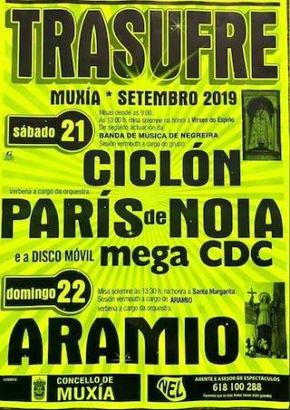 Fechas, información, programa, cartel, imágenes, mapa y ubicación de Virxe do Espiño y Santa Margarita de Trasufre  en  Muxía