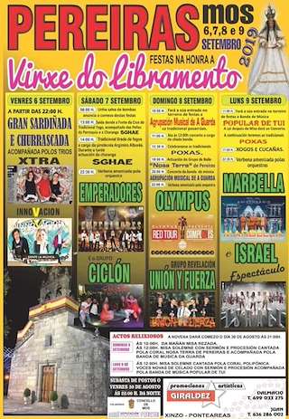 Fechas, información, programa, cartel, imágenes, mapa y ubicación de Virxe do Libramento de Pereiras  en  Mos