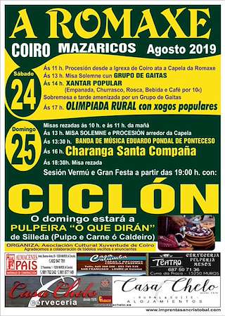 Fechas, información, programa, cartel, imágenes, mapa y ubicación de Virxe do Monte na Romaxe de Coiro  en  Mazaricos