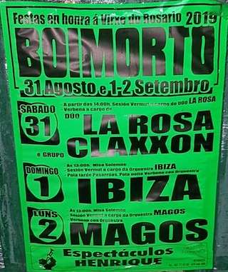 Fechas, información, programa, cartel, imágenes, mapa y ubicación de Virxe do Rosario  en  Boimorto